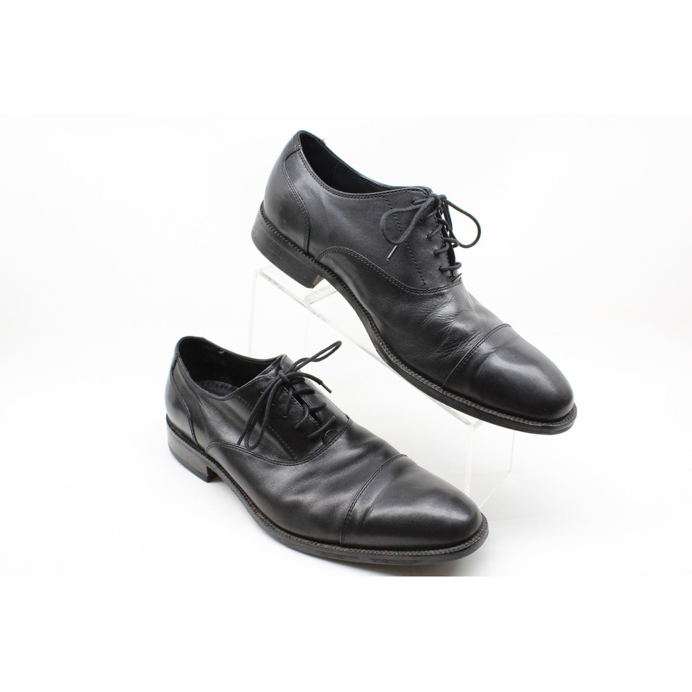 Cole Haan Mens 11 M US Black Leather Cap Toe Oxford Dress Shoes C11437